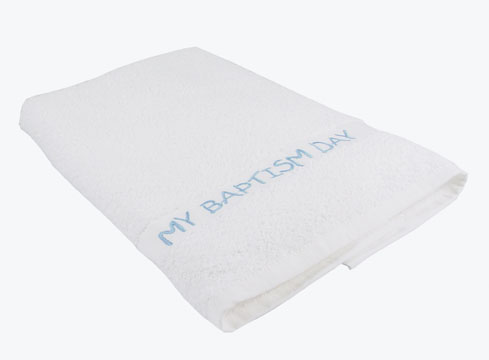 Blue My Baptism Day Towel