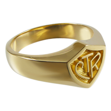 Gold 14kt Large CTR Ring