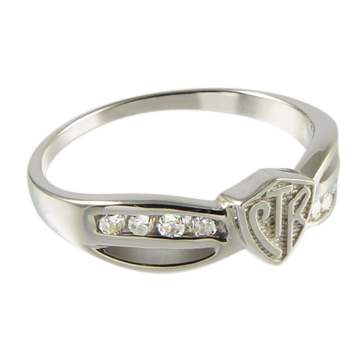 White Gold Bow CTR Ring