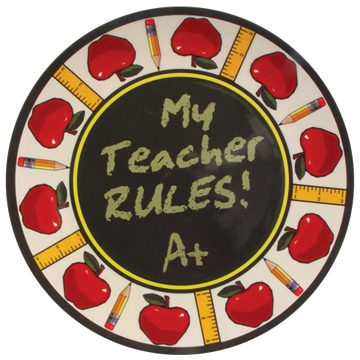 My Teacher Rules Treat Plate
