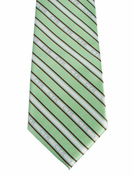 Kids CTR Green and Brown Striped Tie